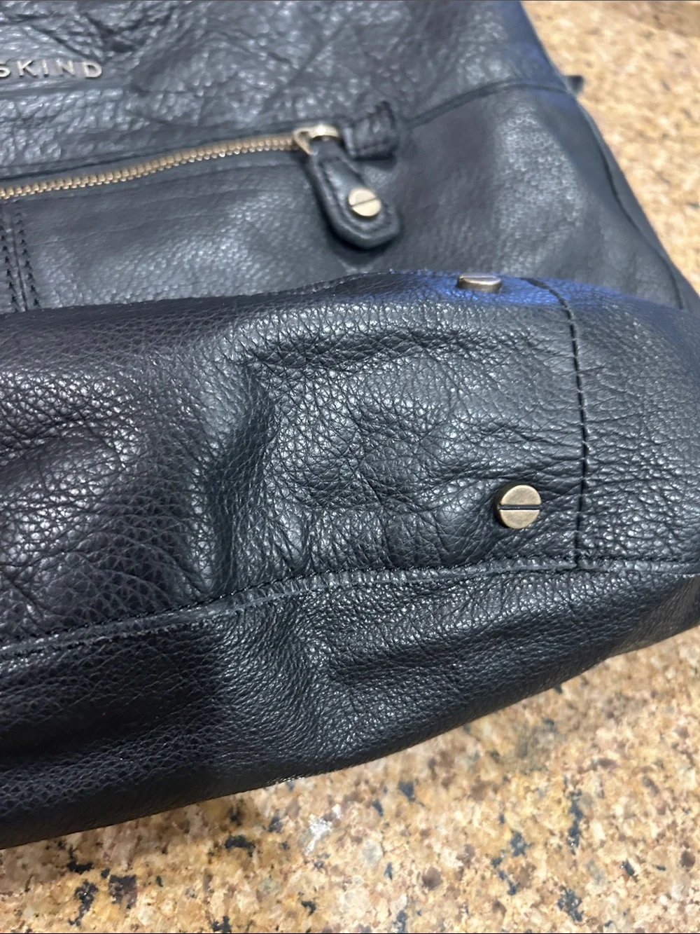 Liebeskind Black Leather Hobo with Brass Hardware Whimsigoth, dark fairy,Grunge